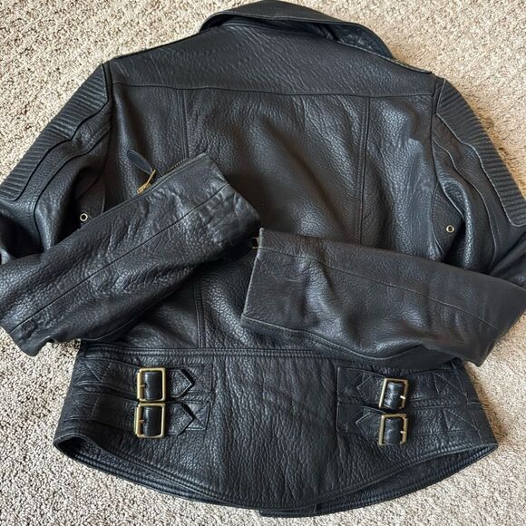 Burberry Black Leather Biker Jacket - Picture 9 of 11